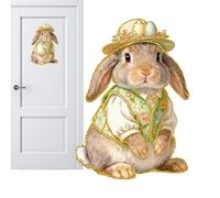 Yonuaret Toilet Sticker, Cute Easter Bunny Window Sticker for the Wall - Toilet Glasses Sticker - For Home Bathroom Window Door