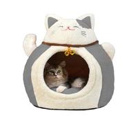 Yonuaret Warm Cat Bed for Winter - Partially Enclosed Cave, Dome Puppy Warm Bed, For Indoor Home Living Room Bedroom Recreation Night Sleep Day Nap