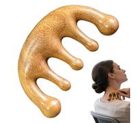 Yonuaret Wooden Scalp Massager - Portable Comb with Wide Teeth | Head Massager | For Stimulation and Relaxation of the Head as well as Personal