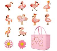 Yonuni 12pcs Charms for Bogg Bag, PVC Beach Charms for Simply Southern Totes, Insert Decorative for Handbag Beach Tote, Standard, Plastic, No Gemstone