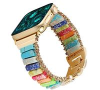 YONWORTH Chakra Bracelets Bands Compatible with Apple Watch Band Women Natural Stones Wrap Handmade Healing Bead Ethnic Boho Strap Yoga Jewelry for iwatch 8 7 6 5 4 3 2 1 S (38/40/41mm, Multicolored)