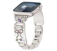 YONWORTH Engraved Metal Band Compatible with Apple Watch 49/45/44/42mm Women, Bowknot with Bling Diamond Wristband Dressy Cute Strap for iWatch Ultra/SE/Series 9-1, Zinc, Silver, 42/44/45/49MM