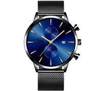YONY 2022 Brand Mens Luxury Watches Fashion Stainless Steel Mesh Belt Quartz Wrist Watch Men Sports Luminous Clock-As Shown 7