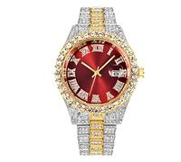 YONY 2022 Fashion Luxury Watches Men Classic Business Roman Numerals Pave Zircon Quartz Watches For Men Present-1