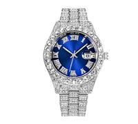 YONY 2022 Fashion Luxury Watches Men Classic Business Roman Numerals Pave Zircon Quartz Watches for Men Present-8