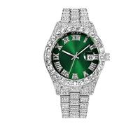YONY 2022 Fashion Luxury Watches Men Classic Business Roman Numerals Pave Zircon Quartz Watches for Men Present-9