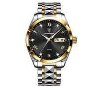 YONY 2022 Top Brand Luxury Men Watch 30m Waterproof Date Clock Male Sports Watches Men Quartz Casual Wrist Watch-Gold black