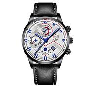 YONY Fashion Mens Black Watches Luxury Men Stainless Steel Analog Luminous Watch Men Business Casual Calendar Quartz WristWatch Clock-As Shown 3