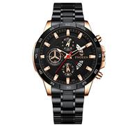 YONY Fashion New 2022 Mens Watches Luxury Chronograph Full Steel Waterproof Quartz Watch Men Date Sports Clock Wristwatch-5225-2