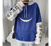 YONY Hoodies Anime Assassination Classroom Sweatshirt Men Winter Harajuku Streetwear Gothic Women Clothes Oversized Hoodie-Blue,M
