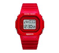YONY Luxury Led Waterproof Wrist Women Watch Analog Digital Sport Automatic Luminous Clock Men Waterproof Mechanical-07 Red