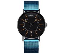 YONY Men Fashion Watches Luxury Ultra-thin Stainless Steel Mesh Belt Quartz Watch Men Business Clock-As Shown 20