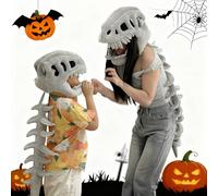 Yonynn Dinosaur Skeleton Costume, Realistic 3D Dinosaur Costume for Halloween, Cosplay Outfit & Themed Party Props (A)