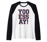 Yoo-ESS-AY Funny Phonetic Proud USA American Fans Chant Meme Raglan Baseball Tee