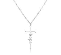 Yooborn Grandma Necklace Nanny Jewelry Stainless Steel Cutout Gigi Mimi Nana Nanny Heart Letter Pendant Necklace Gifts for Grandma from Grandchild., M, Stainless Steel, No Gemstone