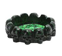 Yooce Skull Marijuana Leaf Cigarette Ashtray Cannabis Weed Ash Tray