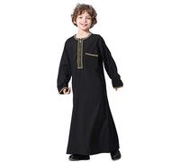 YOOCHUENG Boy's Muslim Thobe Arab Costume Boys (125-155cm),Comfortable Kid-Friendly | Breathable Soft | Machine Washable | For Eid al-Fitr Ramadan Prayers Islamic Celebrations Daily Wear