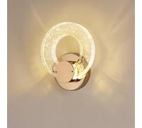 YOOCHUENG Crystal Gold Wall Light Modern Style with Tri-Color Lighting Indoor Wall Lamp for Living Room,Bedroom,Bathroom,Bedside,Porch [L]