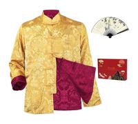 YOOCHUENG Men's Chinese Hanfu Tang Suit,Reversible Kung Fu Jacket EU 46-56 | Traditional Chinese Coat,Long Sleeve,for Tai Chi Martial Arts,Cultural Costume,Chinese Presents for Men,Gift Box Included
