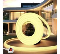 YOODI Neon COB Led Rope Lighting 20M /65.6FT 220V IP65 Waterproof Fireproof Cuttable Neutral 4000K Flexible Led Strip Lighting Included Plugs for Bedroom, Garden, Kitchen, Outdoor & Indoor