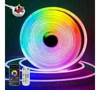 YOODI Neon LED Strip Light 5M Waterproof IP65 Outdoor 240V RGBIC Rope Light with App/Remote Control Music Sync Colour Changing Flexible Cuttable LED Light Strips for TV Bedroom Gaming Room Decor