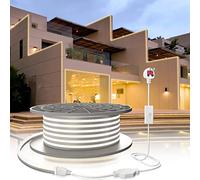 YOODI Neon LED Strip Lights 5M, 220-240V 120LED/M White Light LED Light Strips, IP65 Waterproof Flexible Neon Rope for Kitchen Bedroom Outdoor Indoor Decoration Includes Power Adapter