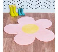 Yoodly Flower Rug, 40 inches - Machine Washable, Ultra Soft, Nonslip - Cute for Kid’s Room, Bathroom, Girl’s Room, Dorm Room, Nursery, Bedroom, Bathroom, or Playroom