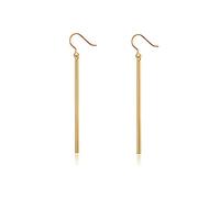 YOOE Long Bar Dangle Earrings for Women.Vertical Stick Round Line Bar Drop Earring Simple Geometric Strip Dangling Earring (Gold), Metal
