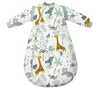 Yoofoss 3.5TOG Baby Sleeping Bag Winter Sleep Sack with Removable Long Sleeves 100% Cotton Toddler Sleeping Bag for Infant Newborn 12-18 Months Giraffes