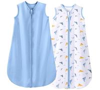 Yoofoss Baby Sleeping Bag 0.5 Tog - 18-24 Months 2 Pack Summer Sleeping Bag Baby 100% Organic Cotton Sleep Sack for Newbron Infant Toddler