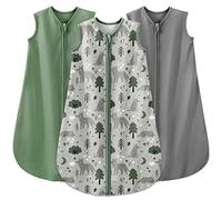 Yoofoss Baby Sleeping Bag 3 Pack 0-6 Months Baby Sleep Sack 0.5 TOG 100% Cotton Toddler Wearable Blanket Green for Infant Toddler