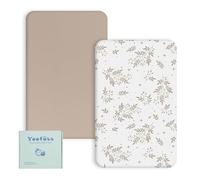 Yoofoss Next to Me Crib Sheets 51 x 85 cm, Ultra Soft Bedside Cot Fitted Sheet Soft & Breathable Microfiber Toddler Bed Mattress Protector 2 Pack