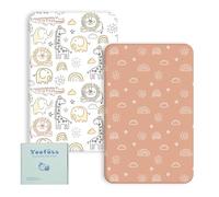 Yoofoss Next to Me Crib Sheets 51 x 85 cm, Ultra Soft Bedside Cot Fitted Sheet Soft & Breathable Microfiber Toddler Bed Mattress Protector 2 Pack