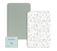 Yoofoss Next to Me Crib Sheets 51 x 85 cm, Ultra Soft Bedside Cot Fitted Sheet Soft & Breathable Microfiber Toddler Bed Mattress Protector 2 Pack