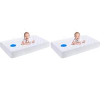 Yoofoss Waterproof Baby Mattress Protector 70 x 140 cm Adjustable Fitted Sheet Removable and Washable for Cot Bed (Pack of 2)