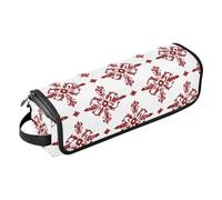 Yoogain 2 in 1 Hair Tools Organizer with Heat Resistant Pad Heating Tools Travel Bag Organizer for Curling Iron Straightener Flat Hair Dryer, Fashion Chinese Maltese Cross Red Women Essentials