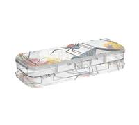 Yoogain A Giant Spider House Plastic Pencil Box Clear 2 Layer Pens Case Hard For Kids With Lid