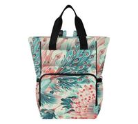 Yoogain Baby Girl Diaper Bag for Mom Boho Green Red Fish