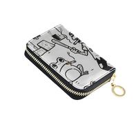 Yoogain Bad Toad Vintage Grey leather card case wallet women With 9 cards slot RFID Blocking small credit card holder for women with zipper