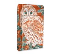 Yoogain Barred Owl Scallions Chinese style painting leather slim wallet men with money clip RFID Blocking small credit card wallet for men&women