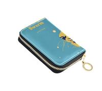 Yoogain Blue Tigers Be The Light leather card holder wallet for women with Cion Purse RFID Blocking mens credit card holder with zipper