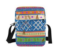 Yoogain Bohemian Colorful Flowers messenger bag for women over the shoulder bags for men Women's Purses Shoulder Handbags Adjustable Strap for Casual