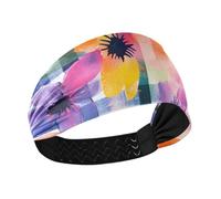 Yoogain Buffalo Plaid Flowers no slip workout headbands Elastic sweat band for basketball Workouts Cycling Athletic Sports