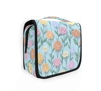 Yoogain Cartoon 3d Optical Illusion Wildflower men toiletry bag with hanging hook Large toiletries bag with Compartments & Handle