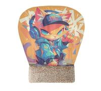 Yoogain Cartoon Cat Graffiti Style Colorful Hip Pop Cat Bed Cave Sleeping Bag for Indoor Cats Kittens' Sack Winter Soft Plush Semienclosed