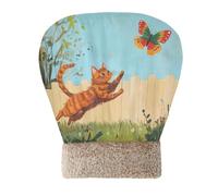 Yoogain Cat Chasing A Colorful Butterfly Cat Cave Bed for Indoor Pets Hideway for cute's Cold Weather Comfortable Wrap Semienclosed