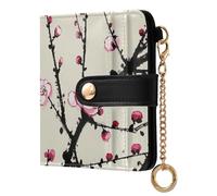 Yoogain Chinese Ink Painting Art Flower Ladies Classic Foldable Wallet Convenient PU Leather Wallet for Men Women Travel