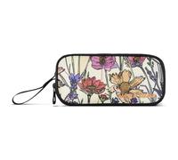 Yoogain customizable A Colorful Lavender Garden Nylon Storage Pen Case Pencil Bag Big Capacity Pencil Case Stationery Bag for College Man