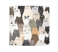 Yoogain Customizable Aesthetic Ragdoll Cats WhiteTravel Cosmetic Bag Camera Lens Cloth Magic Sticker Makeup Bag Organizer Wrap 21.7 X 21.7 Wrapper Cosmetic Organizers For Travel, Aesthetic Ragdoll