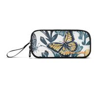 Yoogain customizable Butterfly Flies over Flower Nylon Pencil Cases For College Students High Capacity Pencil Storage Case School Stationery for High School Nurse